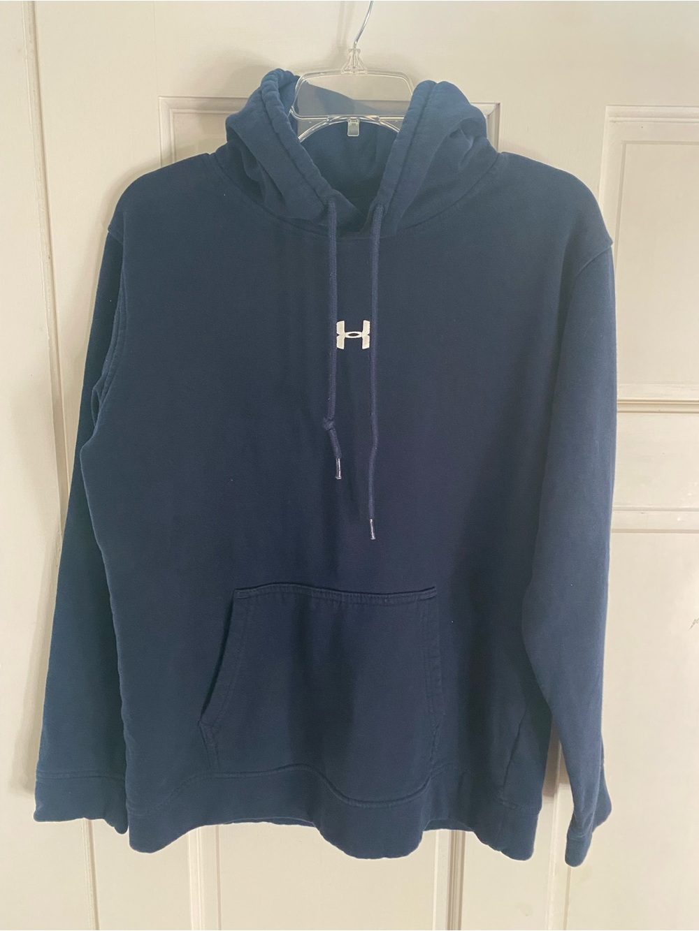 Under Armour Deep Navy Pullover Hoodie with Center Logo